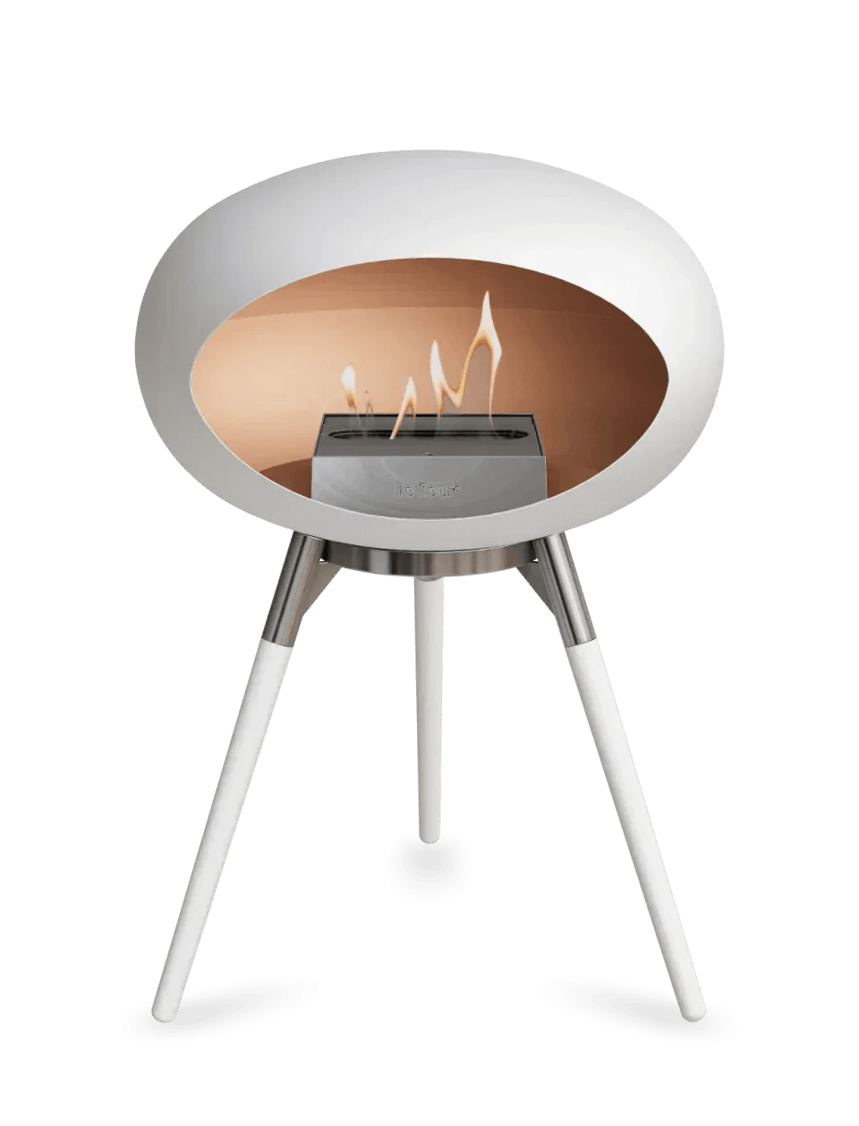 Le Feu - Dome White Ground Wood Low - Fireplace - Viva Alfresco