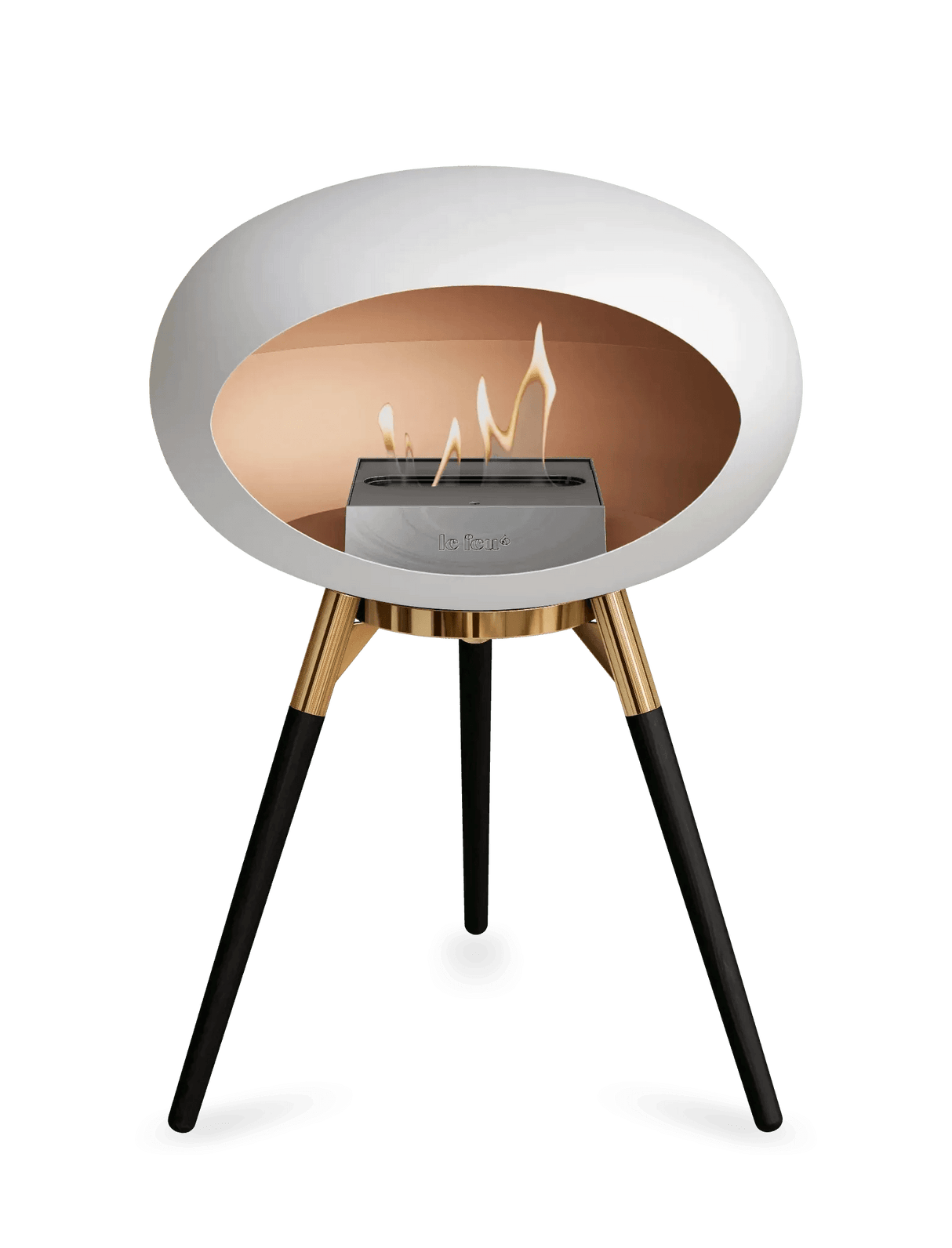 Le Feu - Dome White Ground Wood Low - Fireplace - Viva Alfresco