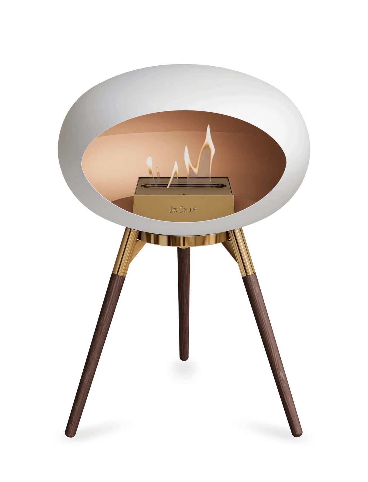 Le Feu - Dome White Ground Wood Low - Fireplace - Viva Alfresco