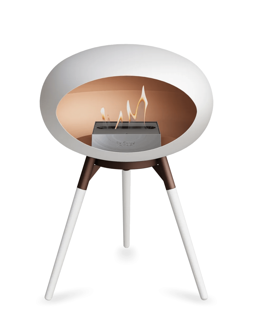 Le Feu - Dome White Ground Wood Low - Fireplace - Viva Alfresco