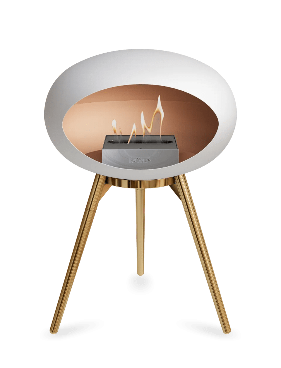 Le Feu - Dome White Ground Wood Low - Fireplace - Viva Alfresco