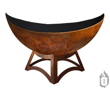 "Lunar" Fire Bowl with Hollow Base (Made In USA) - Viva Alfresco