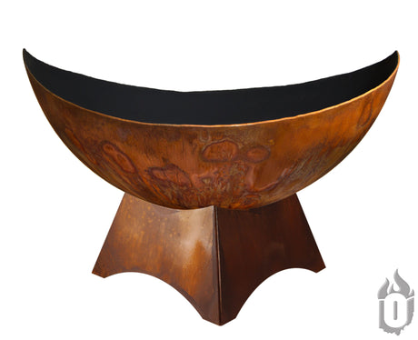 "Lunar" Fire Bowl with Standard Base (Made In USA) - Viva Alfresco