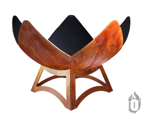 Ohio Flame "Fire Flower" Fire Bowl with Hollow Base (Made In USA) - Viva Alfresco