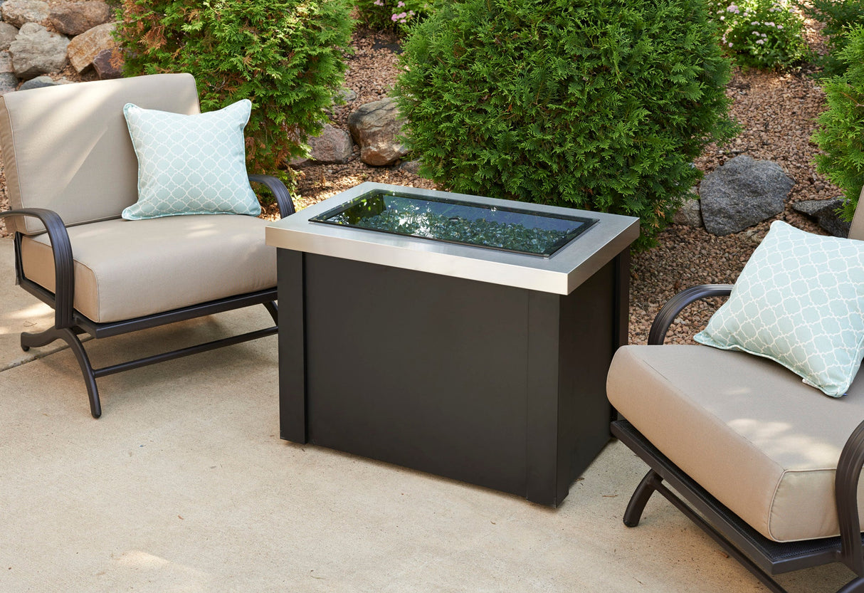 Providence Rectangular Gas Fire Pit Table - Viva Alfresco