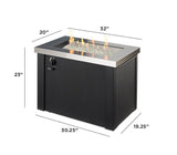 Providence Rectangular Gas Fire Pit Table - Viva Alfresco