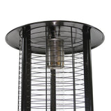 RADtec 80" Ellipse Flame Propane Patio Heater - Black with Clear Glass (41,000 BTU) - Viva Alfresco