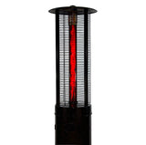 RADtec 80" Ellipse Flame Propane Patio Heater - Black with Ruby Glass (41,000 BTU) - Viva Alfresco