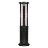 RADtec 80" Ellipse Flame Propane Patio Heater - Black with Ruby Glass (41,000 BTU) - Viva Alfresco