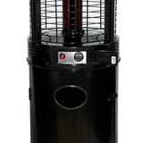 RADtec 80" Ellipse Flame Propane Patio Heater - Black with Ruby Glass (41,000 BTU) - Viva Alfresco