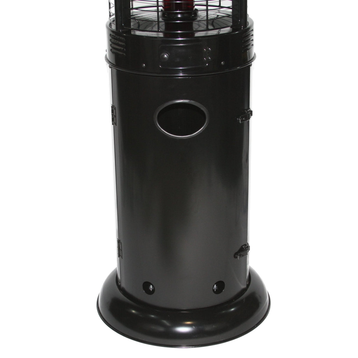 RADtec 80" Ellipse Flame Propane Patio Heater - Black with Ruby Glass (41,000 BTU) - Viva Alfresco