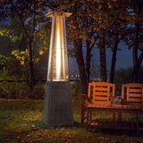 RADtec 89" Tower Flame Propane Patio Heater - Dark Brown Wicker (41,000 BTU) - Viva Alfresco