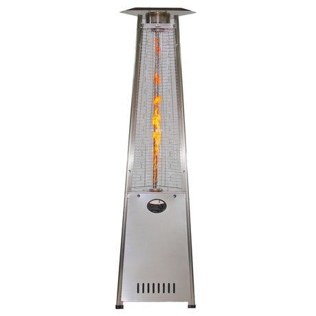 RADtec 93" Pyramid Flame Natural Gas Patio Heater - Stainless Steel Finish (41,000 BTU) - Viva Alfresco