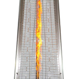 RADtec 93" Pyramid Flame Propane Patio Heater - Stainless Steel Finish (41,000 BTU) - Viva Alfresco