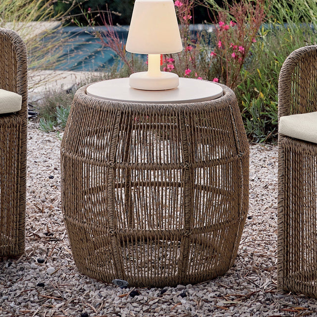 Skyline Design Calixto Side Table with Glass - Viva Alfresco