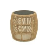 Skyline Design Calixto Side Table with Glass - Viva Alfresco