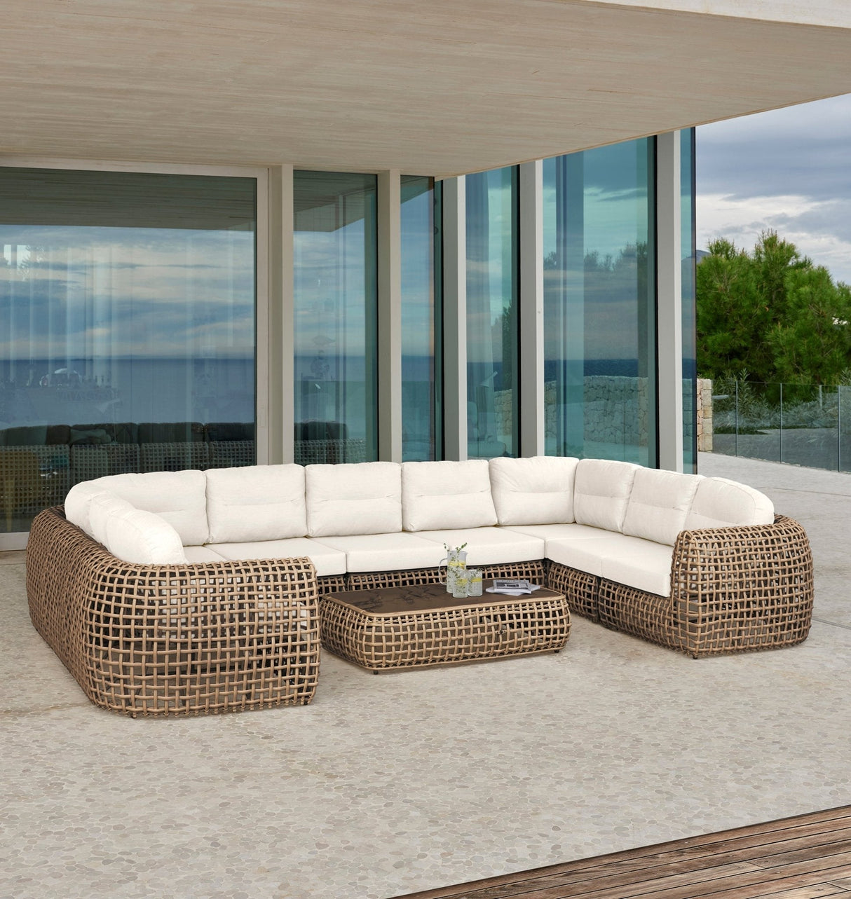 Skyline Design Kubu Mushroom Dynasty Corner with Sunbrella Cushion - Viva Alfresco