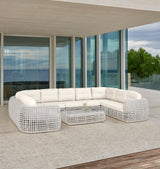 Skyline Design White Mushroom Dynasty Center with Sunbrella Cushion - Viva Alfresco