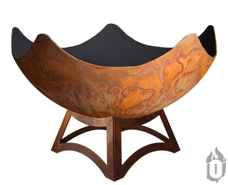 "Stellar" Artisan Fire Bowl with Hollow Base (Made In USA) - Viva Alfresco