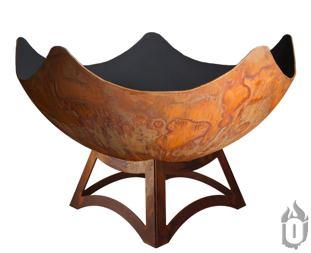 "Stellar" Artisan Fire Bowl with Hollow Base (Made In USA) - Viva Alfresco