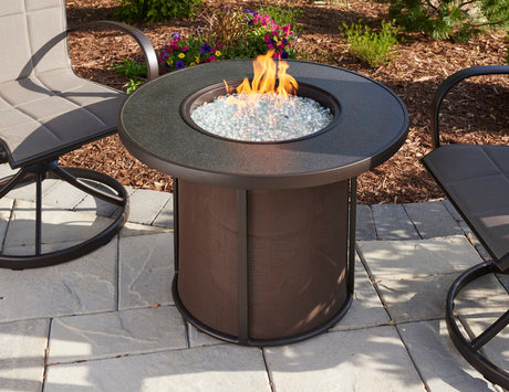 Stonefire Round Gas Fire Pit Table - Viva Alfresco