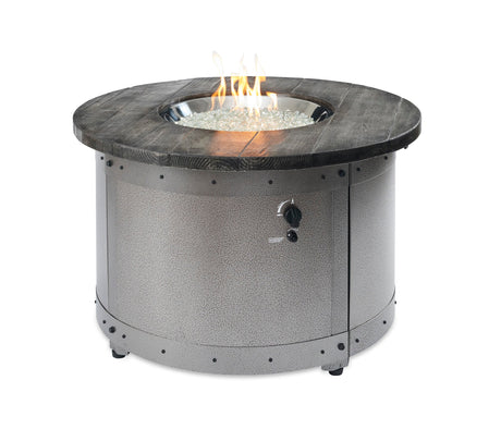 The Outdoor GreatRoom Company Edison Round Gas Fire Pit Table - Viva Alfresco
