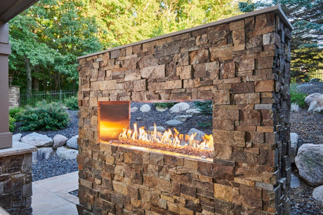 The Outdoor GreatRoom Company See Through Ready to Finish Gas Fireplace - Viva Alfresco