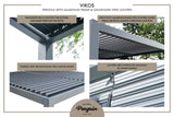 Vikos 10 x13 Aluminum stand alone Pergola - Viva Alfresco