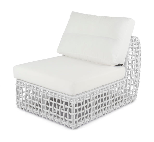 White Mushroom Dynasty Center with Sunbrella Cushion - Viva Alfresco