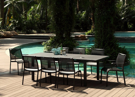 Whiteline Alum Outdoor Extendable Dining Table - Viva Alfresco